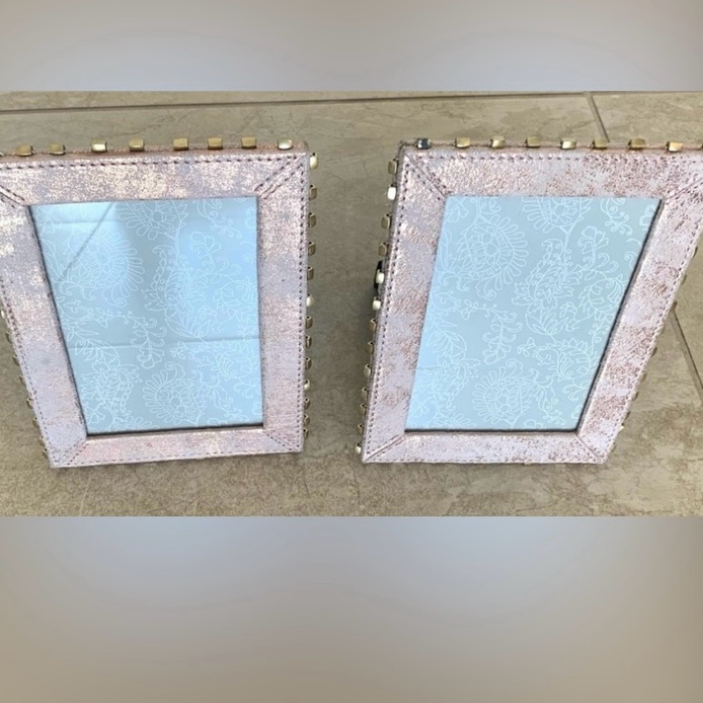 Anthropologie 2- 4X6 Juniper Leather Frames - Picture 4 of 7